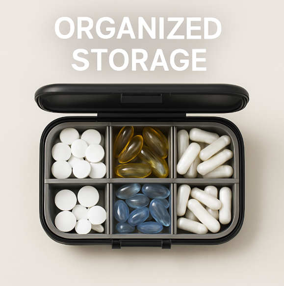 Portable Travel Pill Organizer